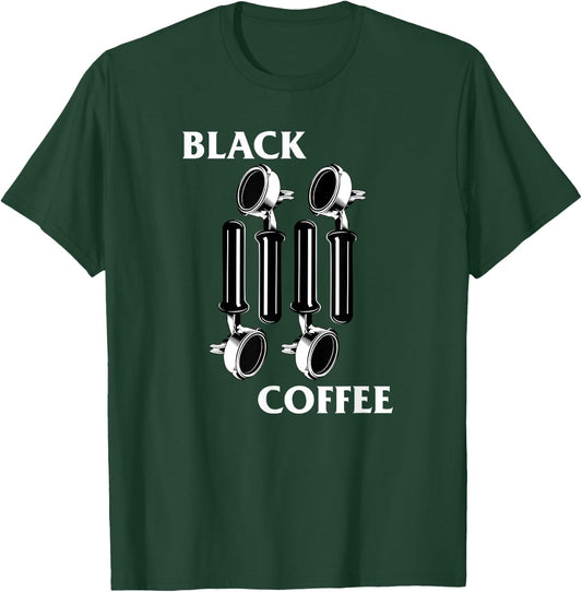 Retro Punk Rock Flag Espresso Black Coffee Lover T-Shirt - T-Shirt | Forest