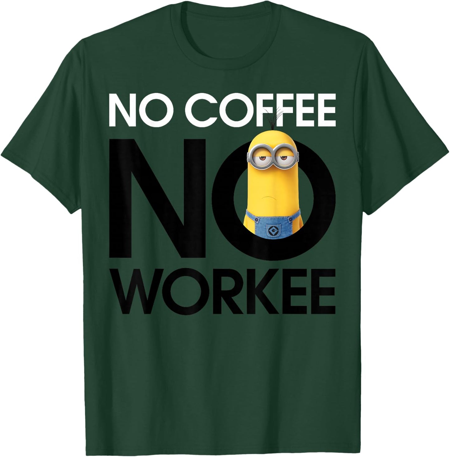 Despicable Me Minions No Coffee No Workee Graphic T-Shirt - T-Shirt | Forest