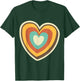 Retro Heart Design Vibrant Vintage-Inspired Love Motif T-Shirt - T-Shirt | Forest
