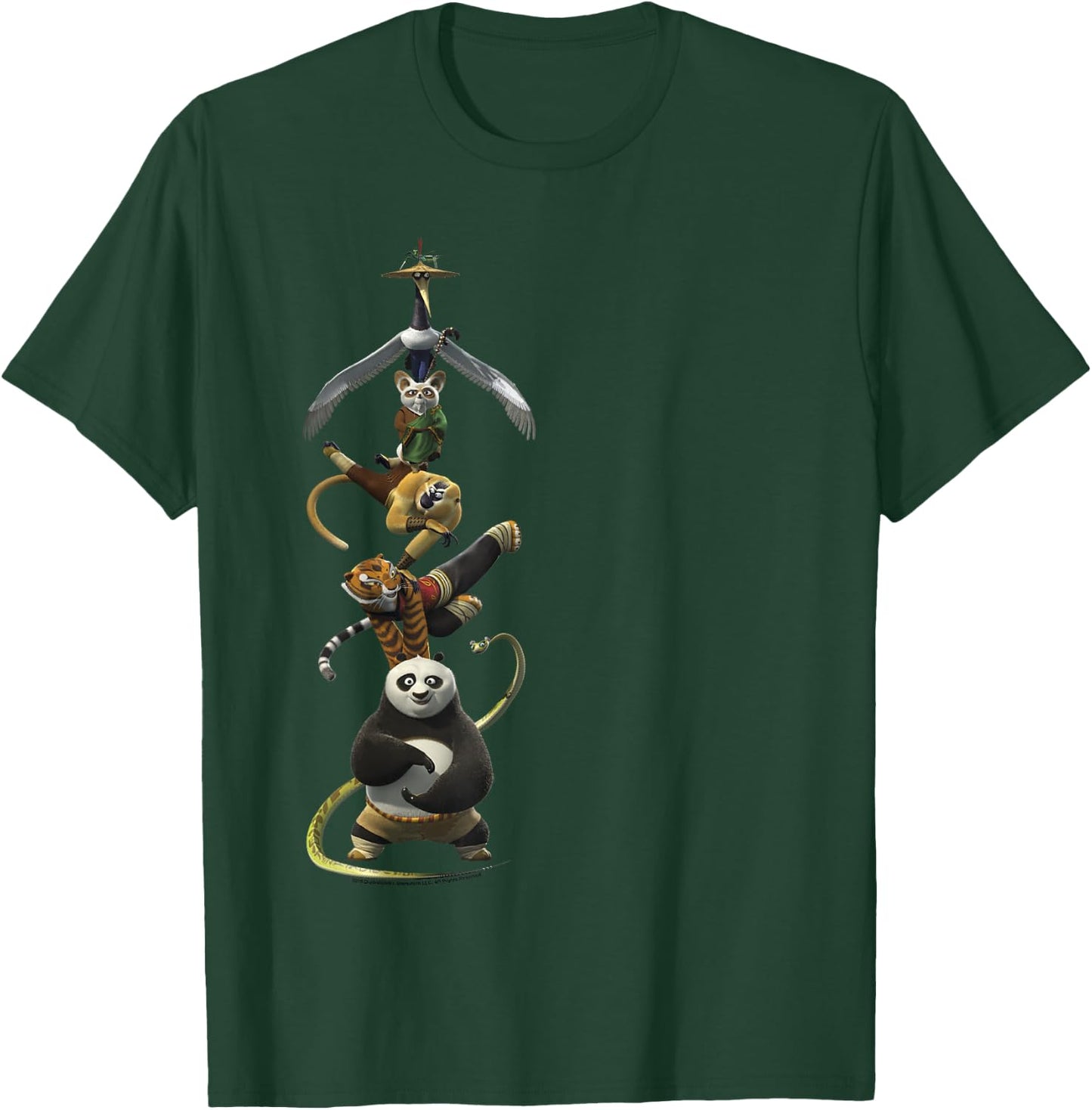 Kung Fu Panda Po and The Furious Five Stack Portrait T-Shirt - T-Shirt | Forest