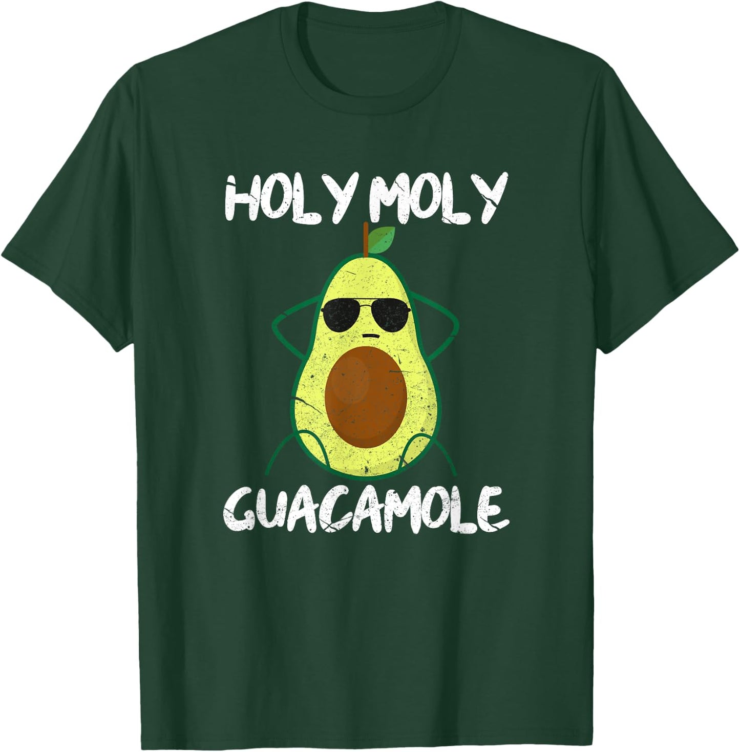 Holy Moly Guacamole Funny Avocado Vegan Veganism T-Shirt - T-Shirt | Forest