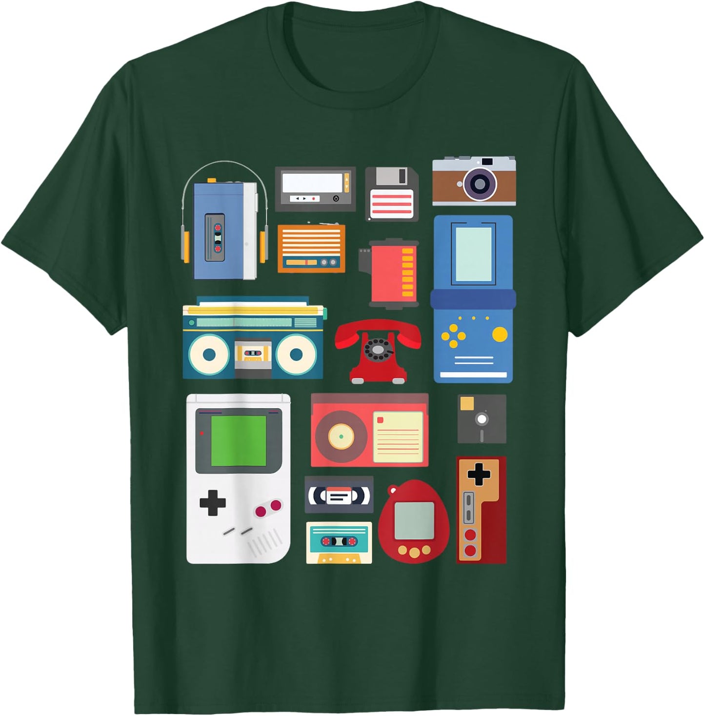 Retro/Vintage 90s Technology Old Gadgets Gift T-Shirt - T-Shirt | Forest