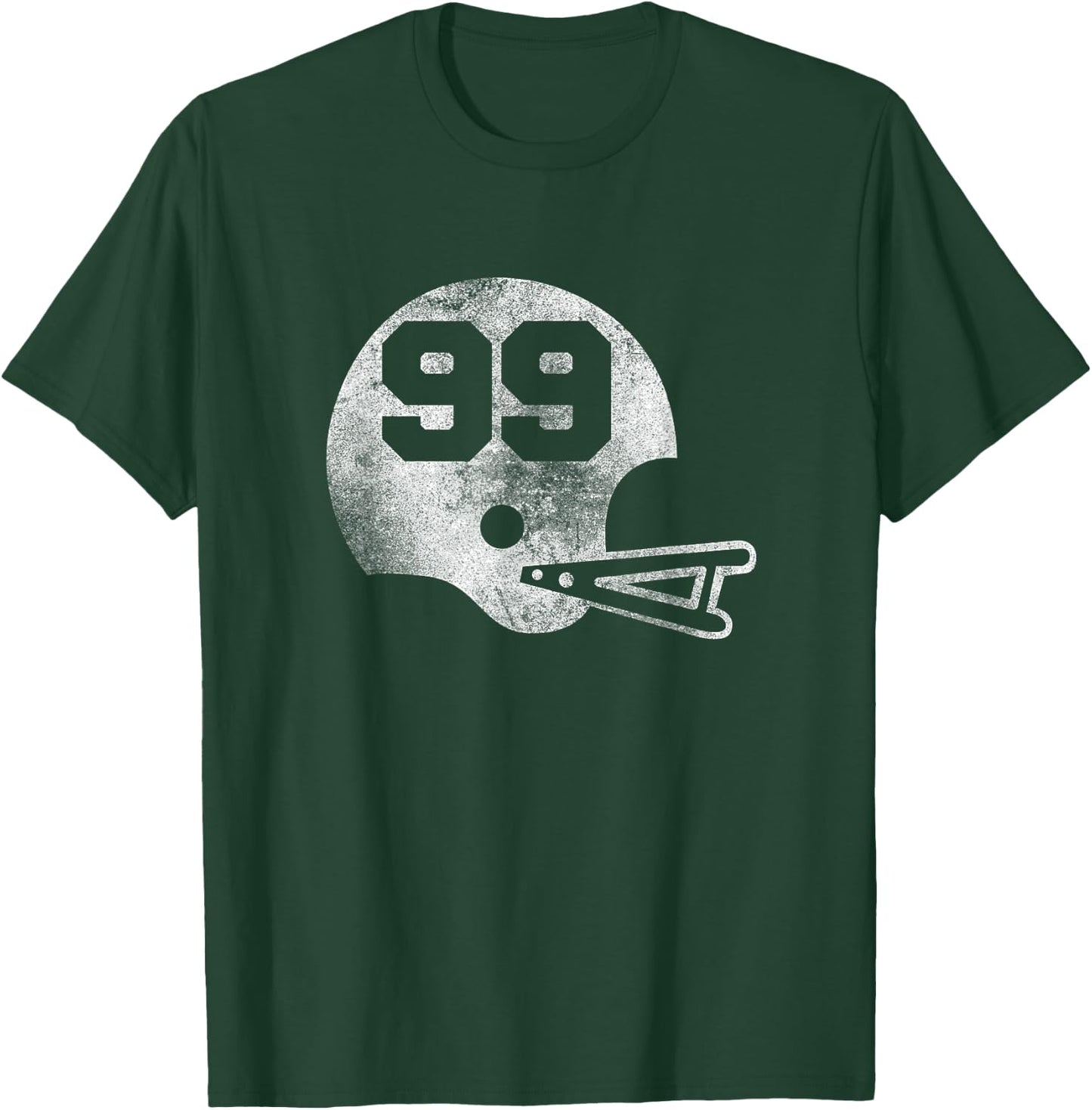 Vintage Football Jersey Number 99 Player Number T-Shirt - T-Shirt | Forest