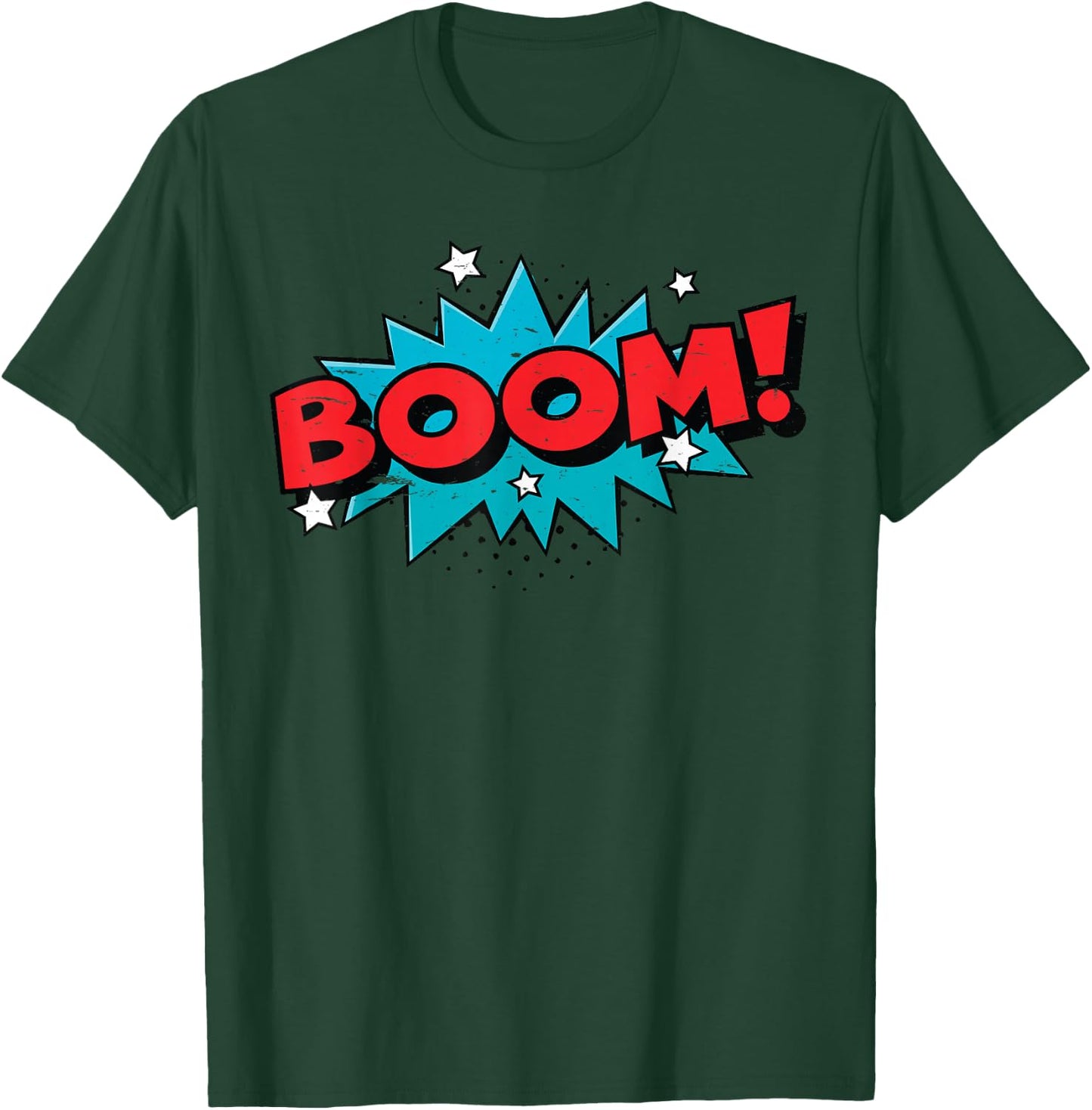 Boom! Comic Book Cartoon Funny Pop Art Design - Vintage T-Shirt - T-Shirt | Forest
