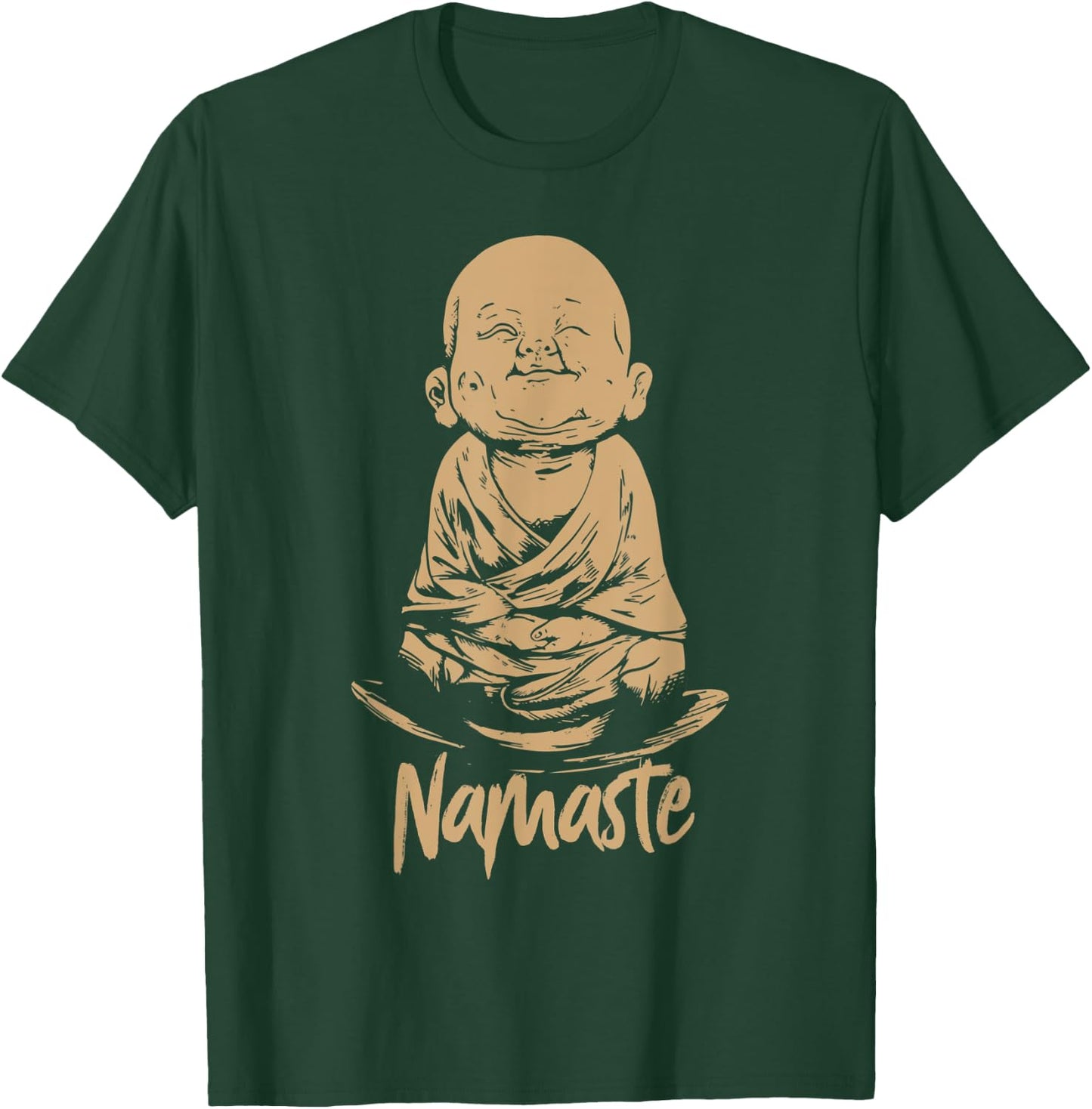 Buddha Namaste Greeting Yoga vibes Om Shirt T-Shirt - T-Shirt | Forest
