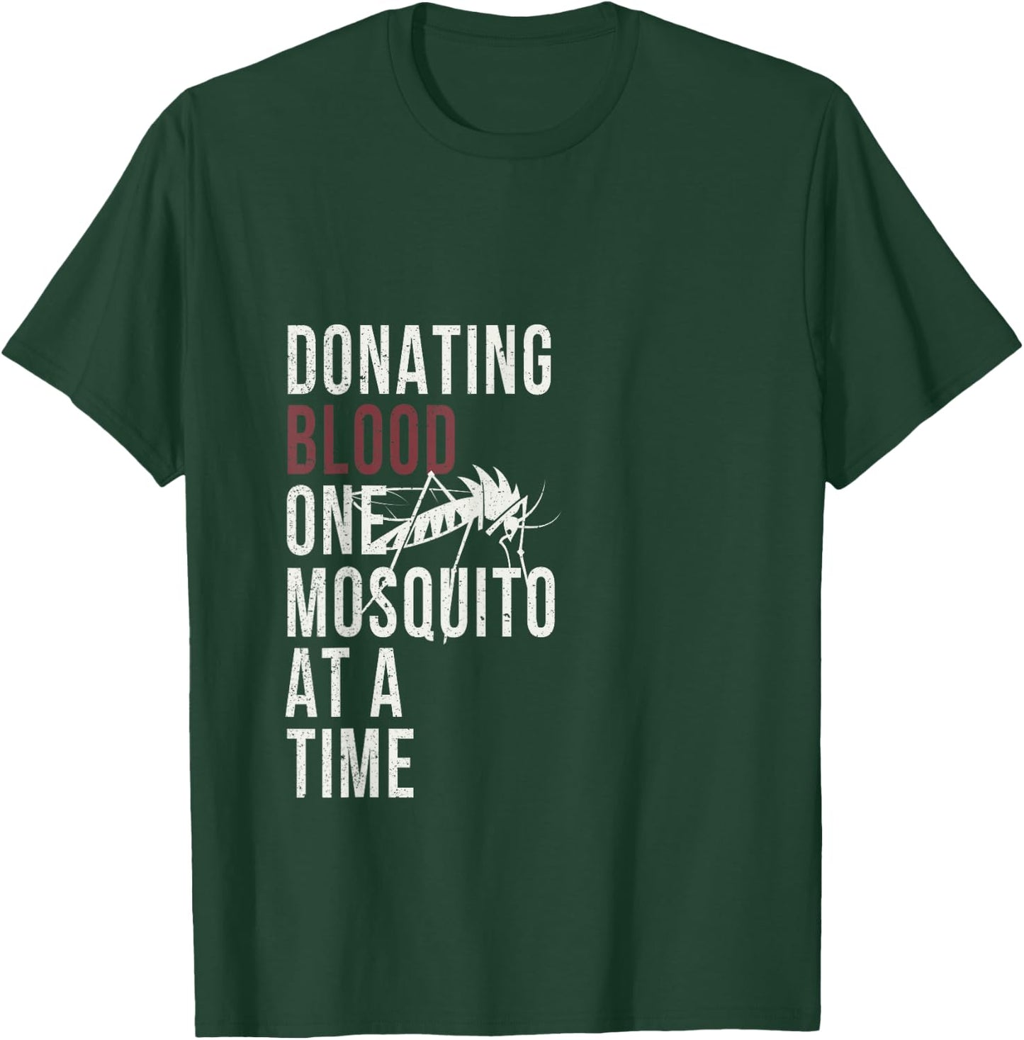 Funny Camping Mosquito Donating Blood T Shirt T-Shirt - T-Shirt | Forest