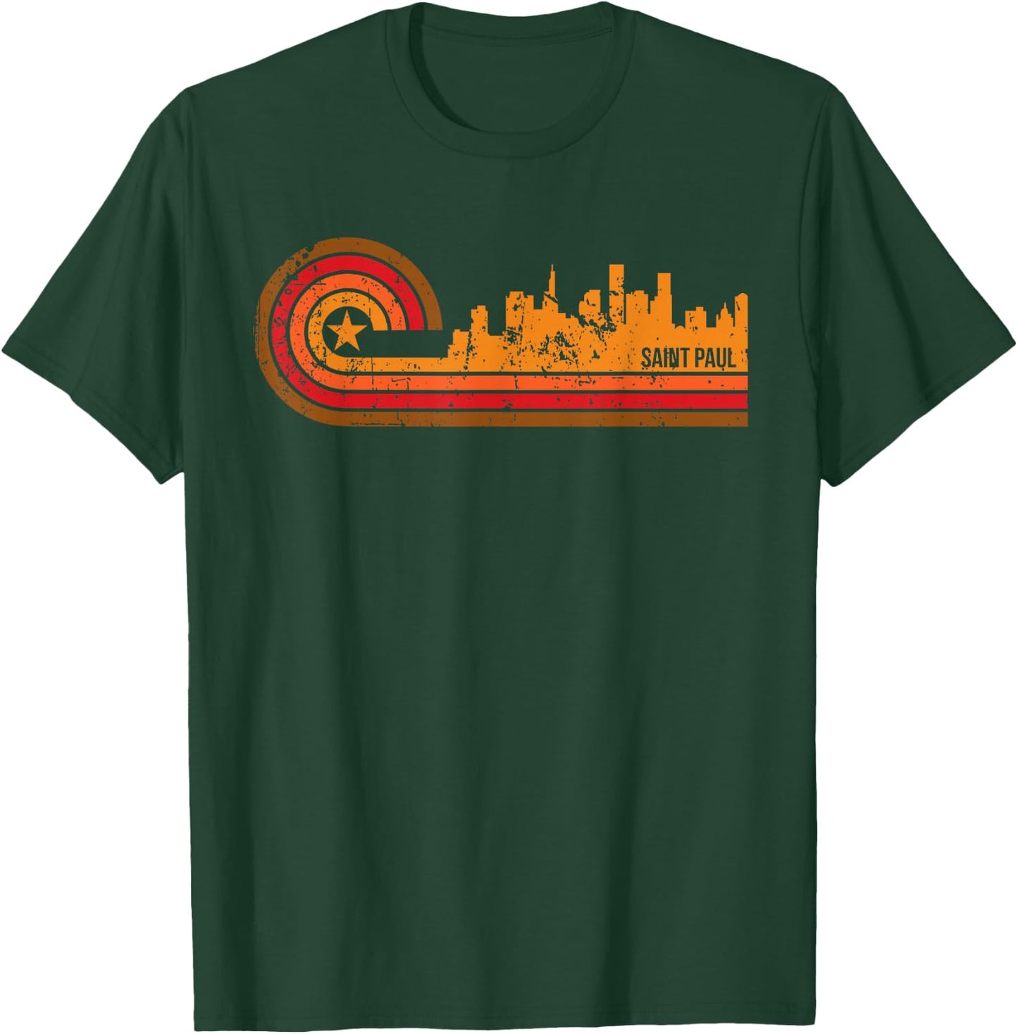 Retro Saint Paul - Saint Paul MN Skyline Shirt T-Shirt - T-Shirt | Forest