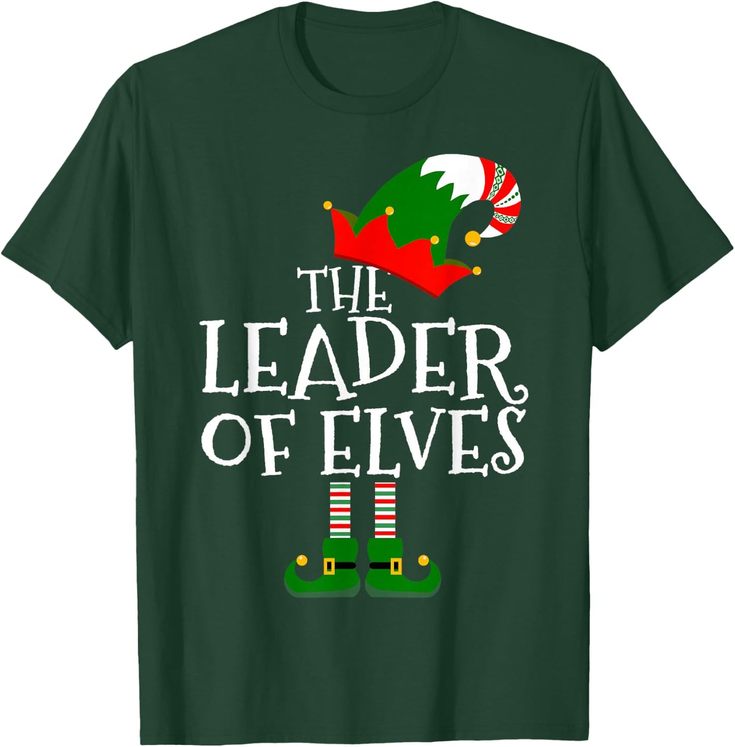 The Leader of Elves Matching Family Group Gift Elf Christmas T-Shirt - T-Shirt | Forest