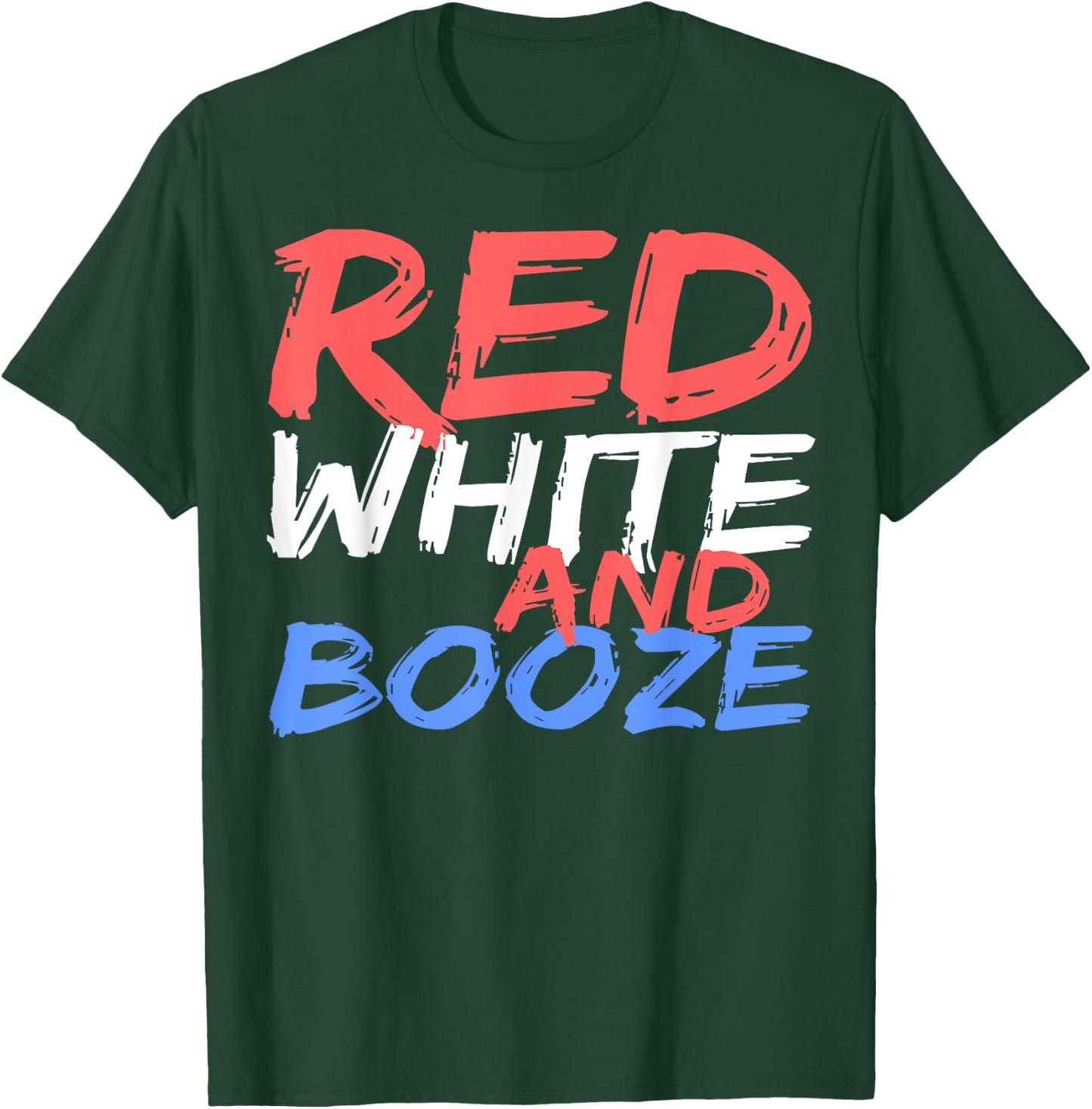 Red White And Booze Shirt Men Women Drinking 4th of July T-Shirt - T-Shirt | Forest