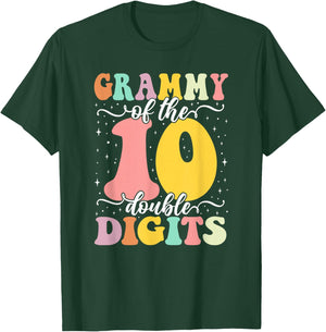 Grammy of The Bday Girl Boy Double Digits 10th Birthday T-Shirt - T-Shirt | Forest