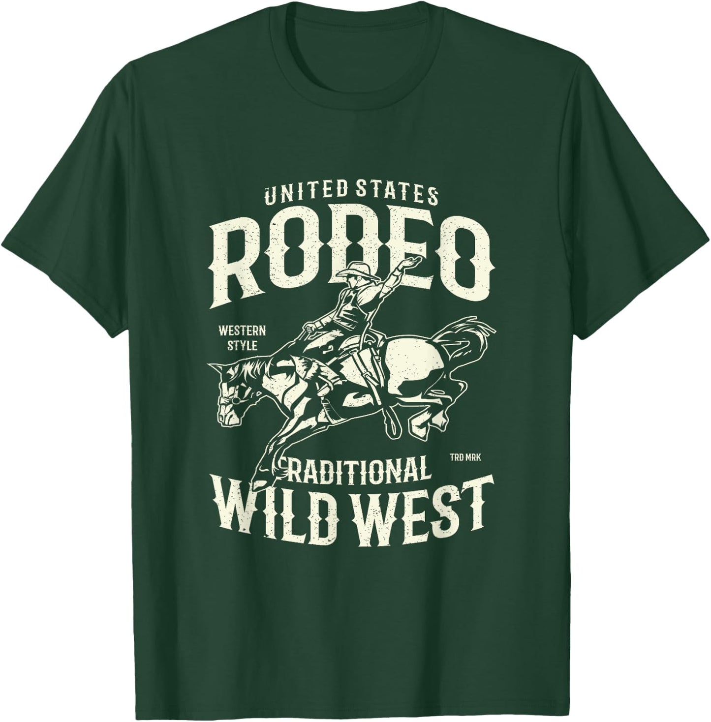8 Seconds Cowboys Wild West Rodeo T-Shirt - T-Shirt | Forest
