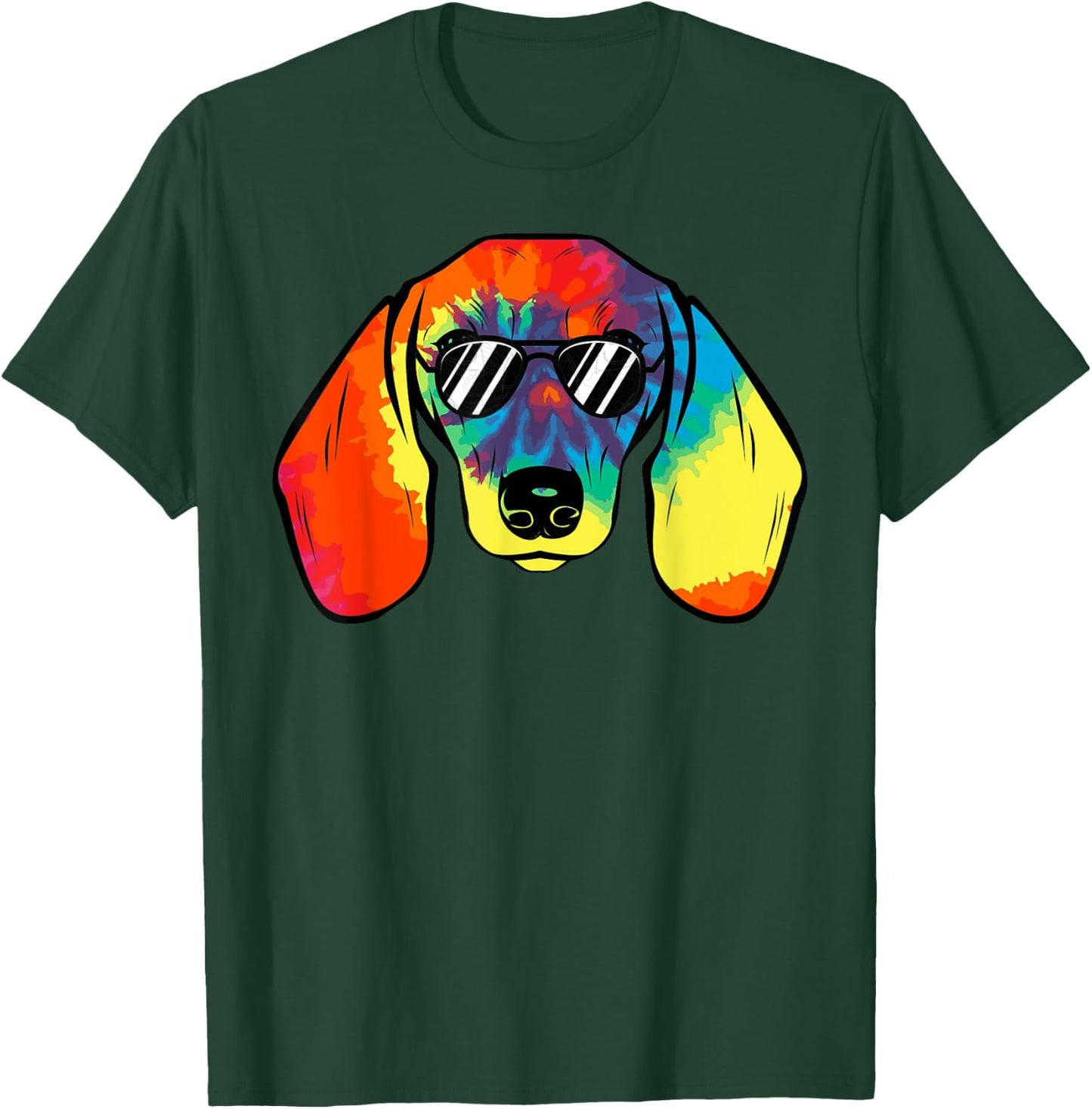 Dachshund - Cute Tie Dye T-Shirt - T-Shirt | Forest