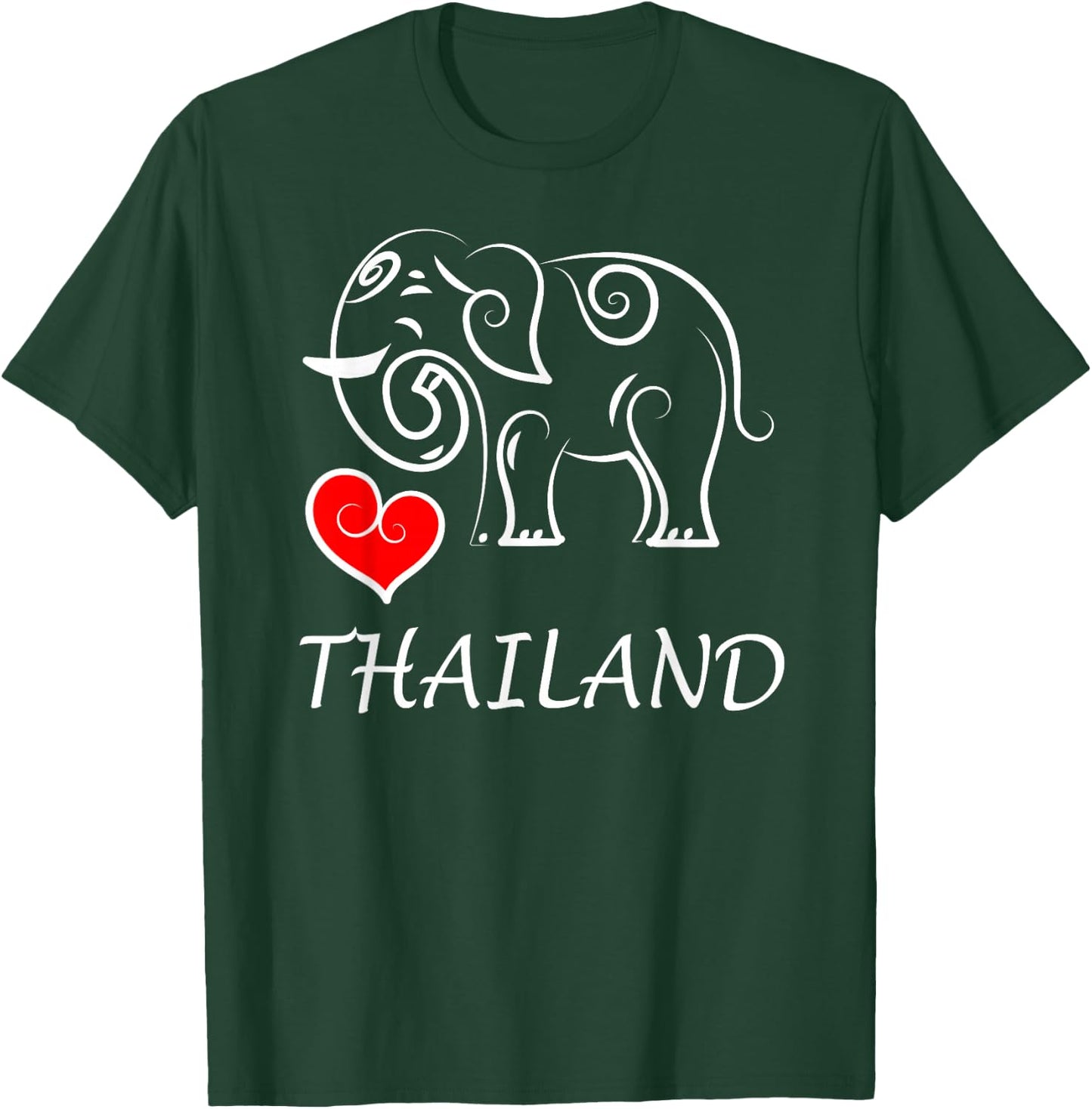 I Love Thailand Elephant Souvenir T-Shirt - T-Shirt | Forest