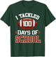 I Tackled 100 Days Football Boy Teen Kid 100th Day Of School T-Shirt - T-Shirt | Forest