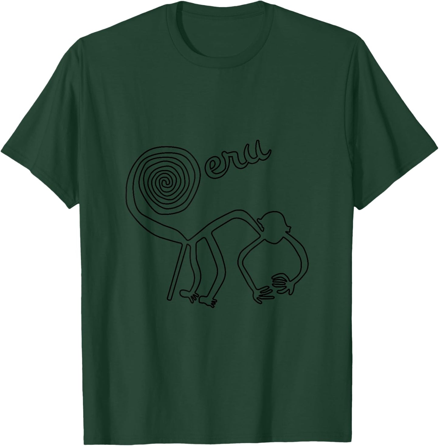 Nazca Lines Shirt Monkey Peru South America Souvenir T-Shirt - T-Shirt | Forest