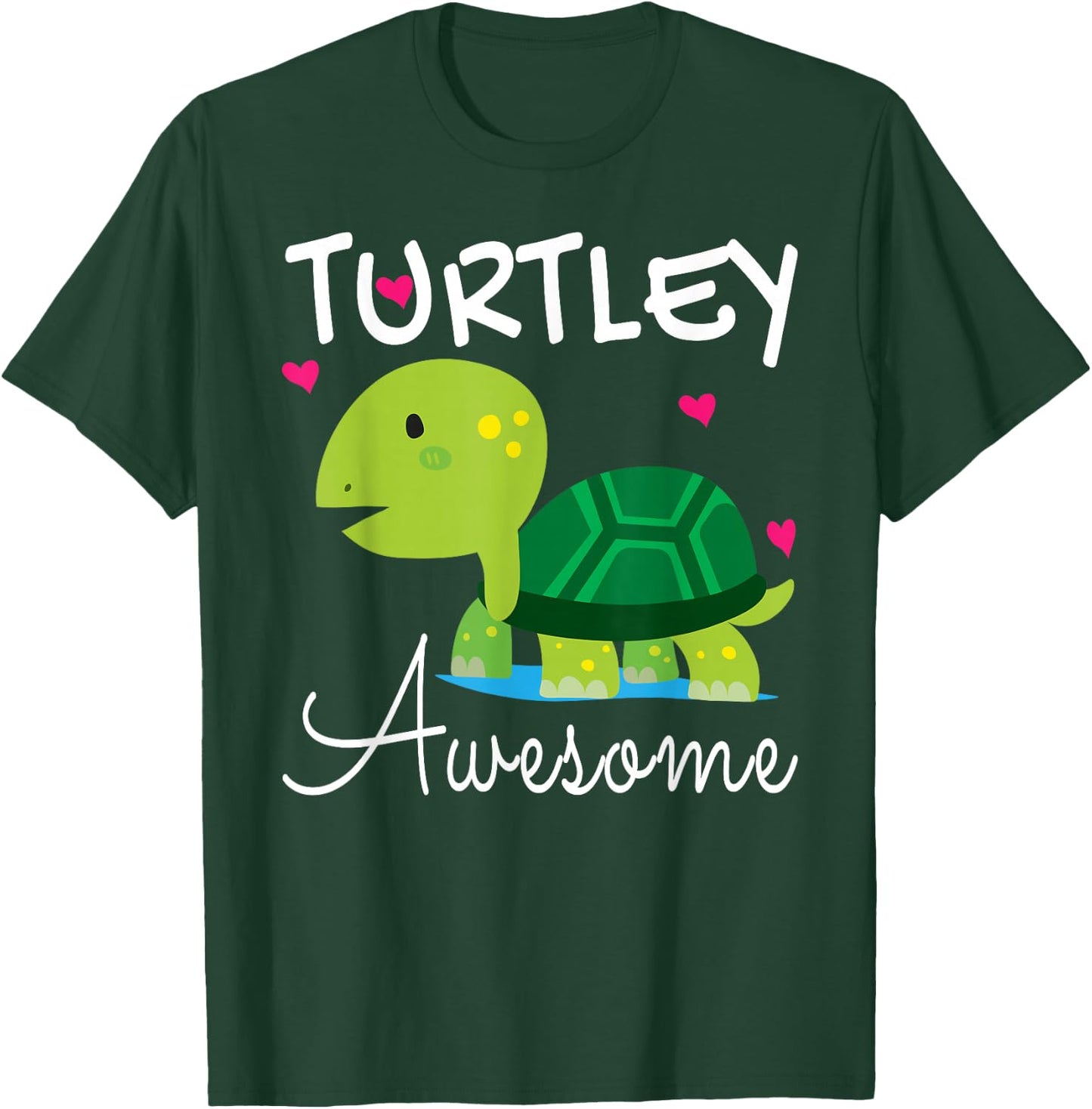 I Love Turtles - Turtley Awesome Shirt for Kids,Girls T-Shirt - T-Shirt | Forest