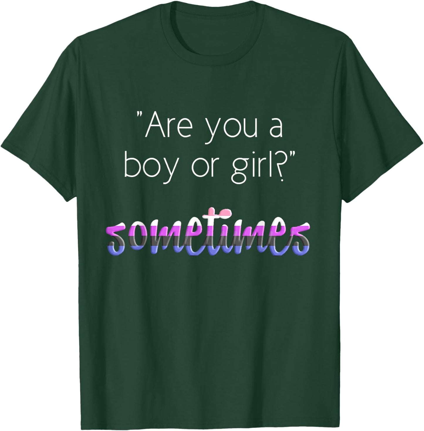 Nonbinary Genderfluid Pride Flag T Shirt Gender Queer Shirt T-Shirt - T-Shirt | Forest
