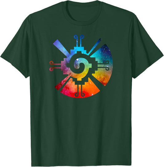 Hunab Ku Aztec Mayan Galaxy Symbol T-Shirt - T-Shirt | Forest