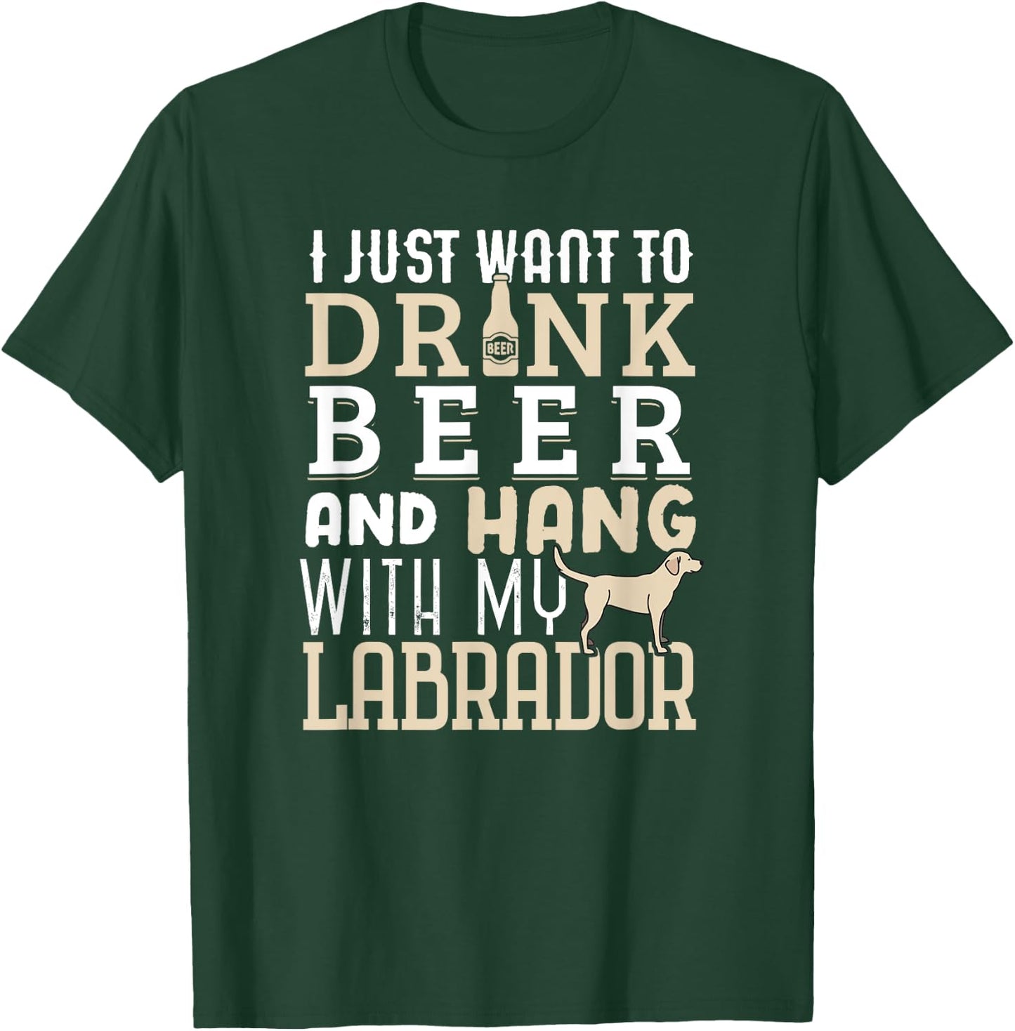 Funny Labrador Dad Shirt Father's Day Lab Retriever & Beer Women T-Shirt - T-Shirt | Forest