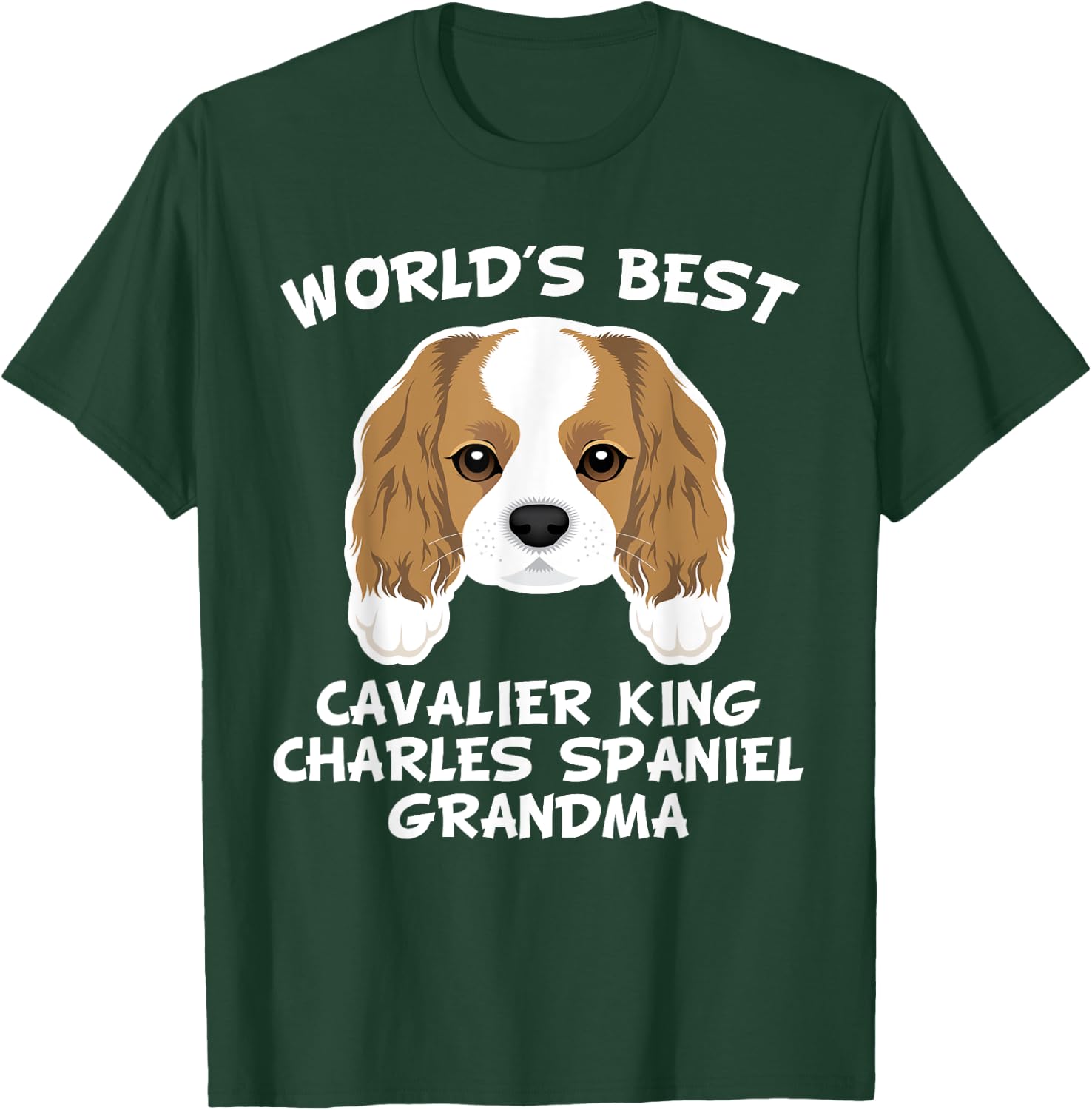 World's Best Cavalier King Charles Spaniel Grandma T-Shirt - T-Shirt | Forest