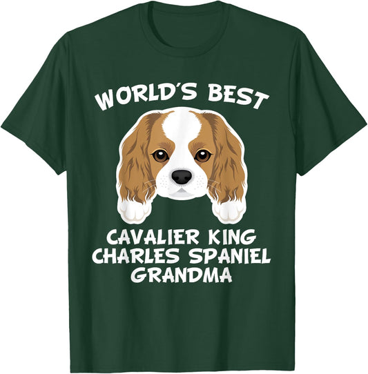 World's Best Cavalier King Charles Spaniel Grandma T-Shirt - T-Shirt | Forest