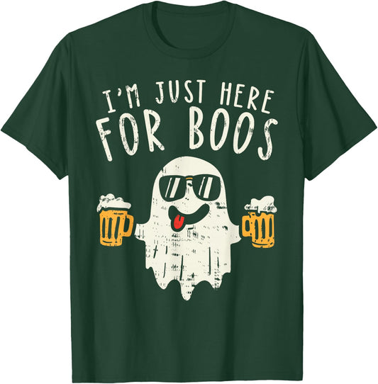 Im Just Here For The Boos Ghost Halloween Costume Beer Lover T-Shirt - T-Shirt | Forest
