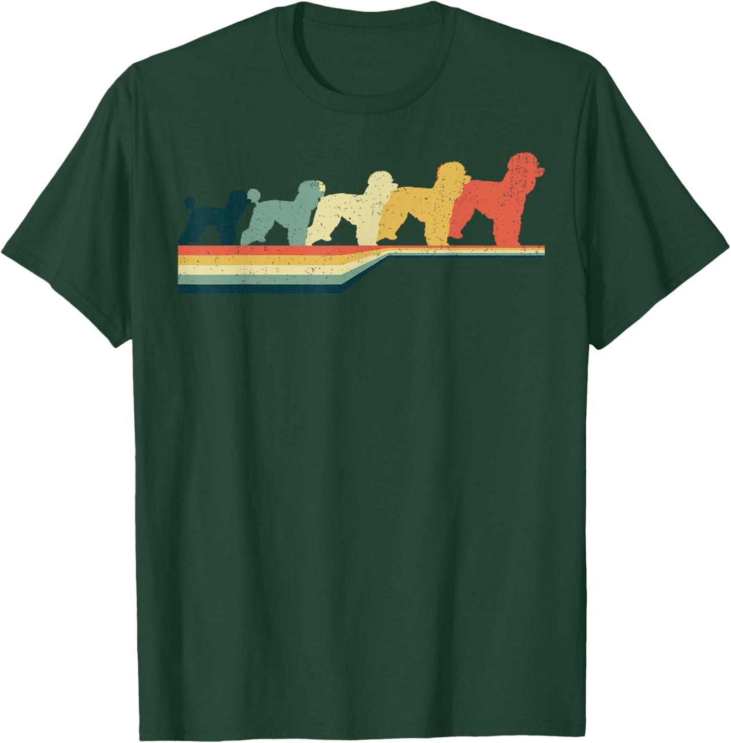 STANDARD POODLE Vintage Retro Style Cute Pet Gifts T-Shirt - T-Shirt | Forest