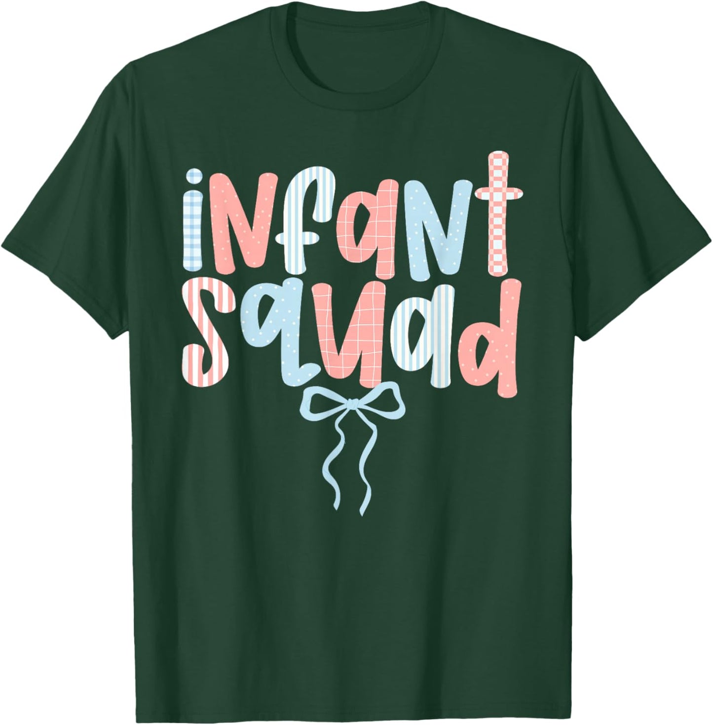 Infant Squad Preppy Infant Teacher Crew Infant Teaching Team T-Shirt - T-Shirt | Forest