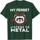 Metal Ferret Funny Goth And Heavy Metal Animal Shirt T-Shirt - T-Shirt | Forest