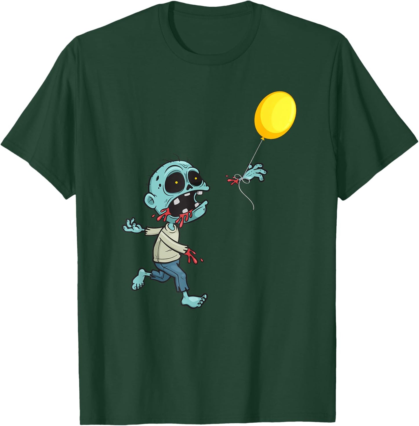 Zombie Birthday Balloon - Funny Cute Zombie Kids & Boys T-Shirt - T-Shirt | Forest