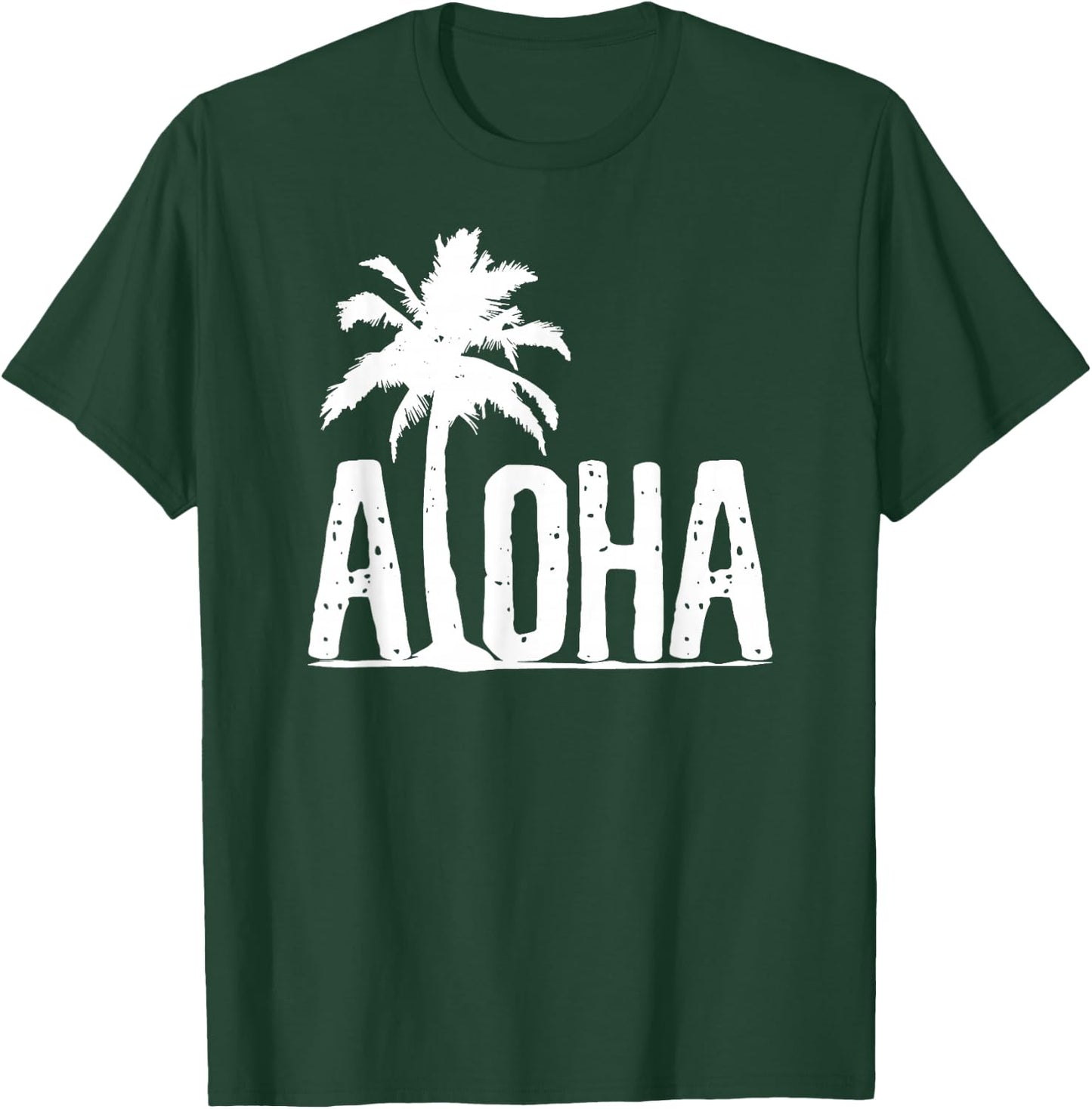 Aloha Beach Summer Palm Trees Hawaii Surfer Gift T-Shirt - T-Shirt | Forest
