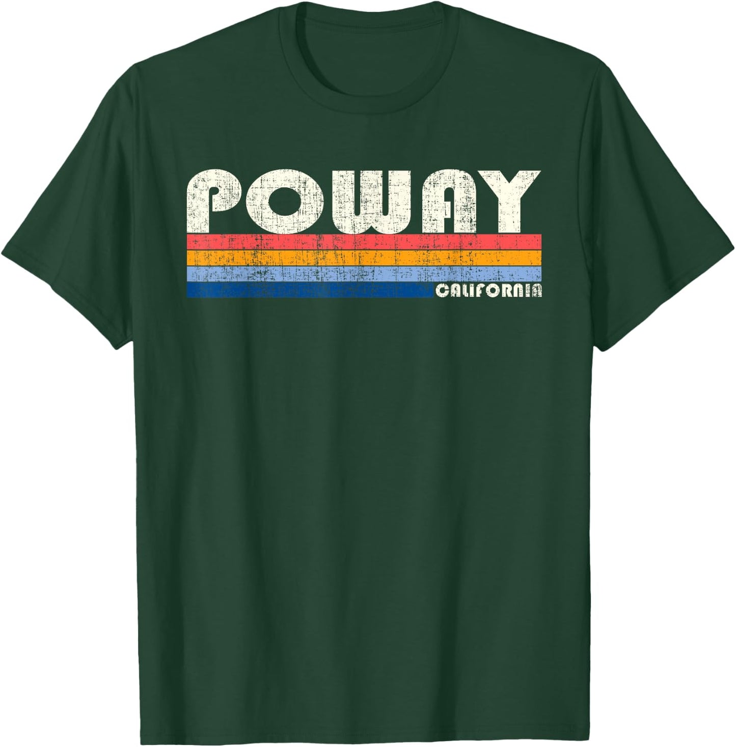 Vintage 70s 80s Style Poway CA T-Shirt - T-Shirt | Forest