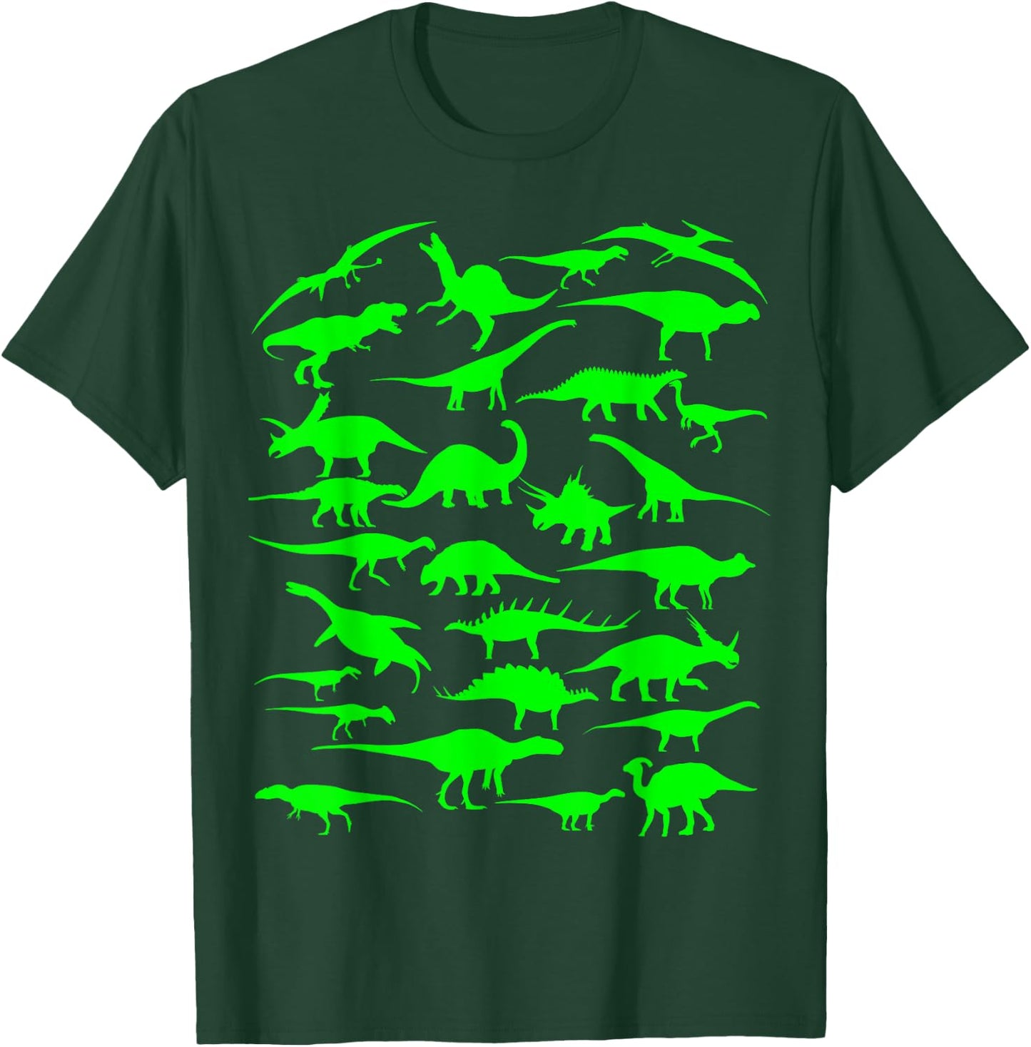 Funny Sheldon Nerdy Dinosaurs All Over Science Geek Gift T-Shirt - T-Shirt | Forest
