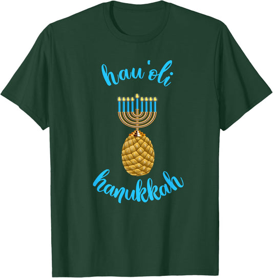 Happy Chanukkah from Hawaii Shirt - Hau'oli Hanukkah T-Shirt - T-Shirt | Forest