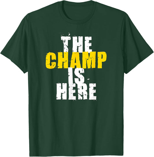 The Champ is Here Motivational Championship Trophy T-Shirt - T-Shirt | Forest