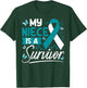 My Niece Is A Survivor Cervical Cancer Awareness Supporter T-Shirt - T-Shirt | Forest