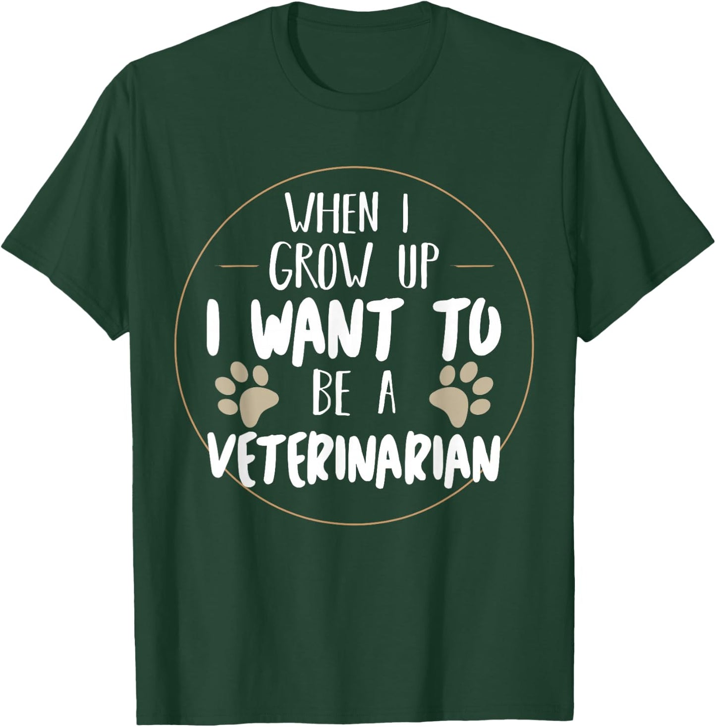 Kids Future Veterinarian Gift T Shirt For Dog & Cat Lovers T-Shirt - T-Shirt | Forest