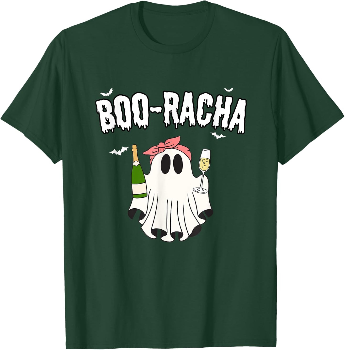 Boo-racha Funny Halloween Ghost - Champagne - Mimosa T-Shirt - T-Shirt | Forest