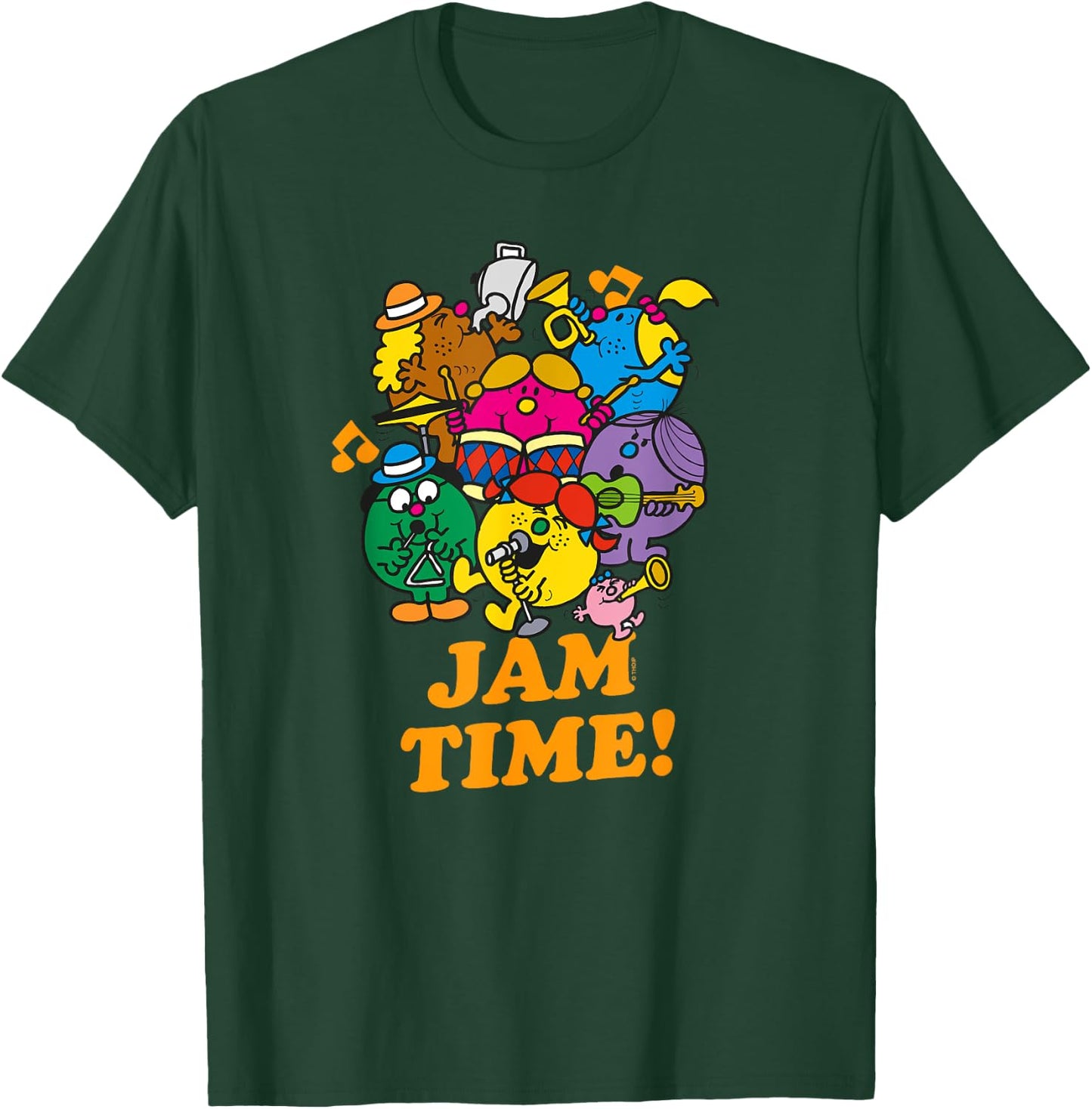Mr. Men Little Miss Retro Music Jam Time T-Shirt - T-Shirt | Forest