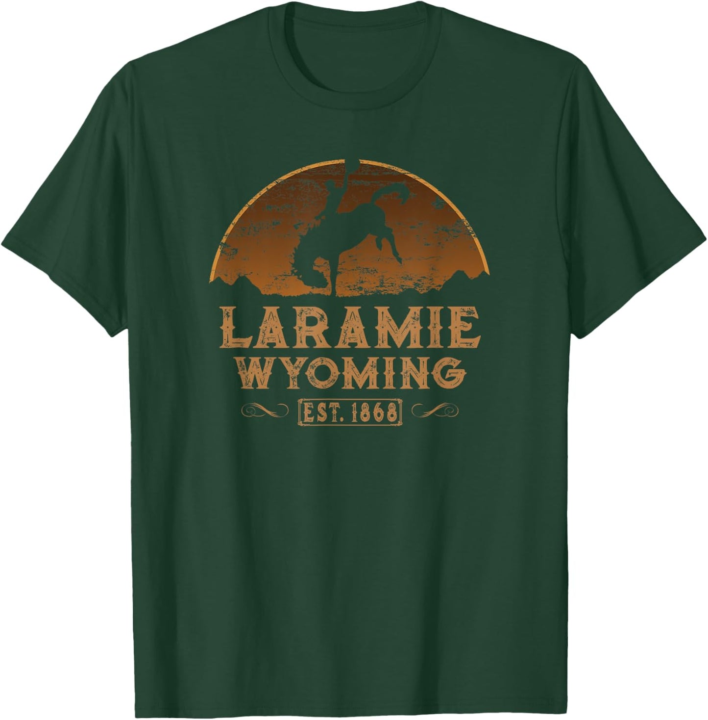 Laramie Wyoming WY Wild West Rodeo Cowboy T-Shirt - T-Shirt | Forest