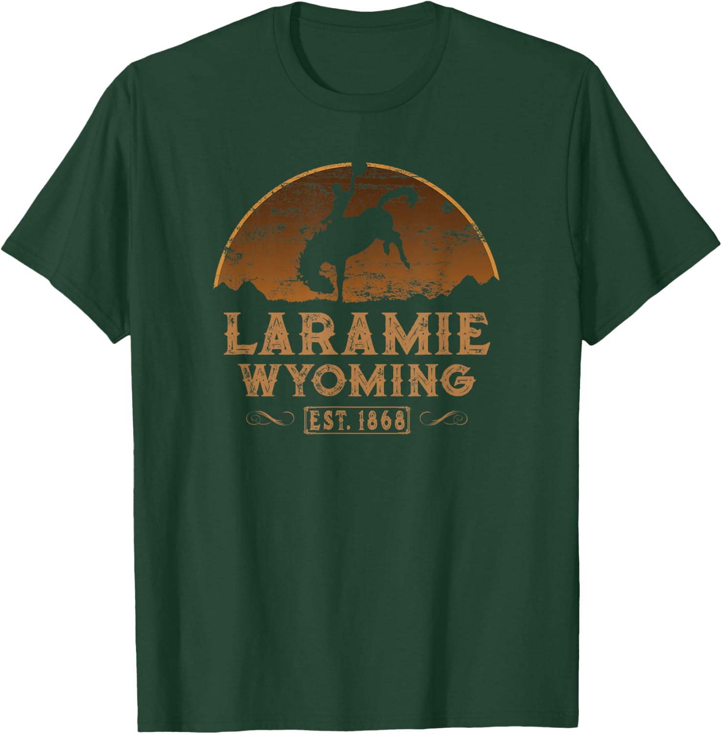 Laramie Wyoming WY Wild West Rodeo Cowboy T-Shirt - T-Shirt | Forest