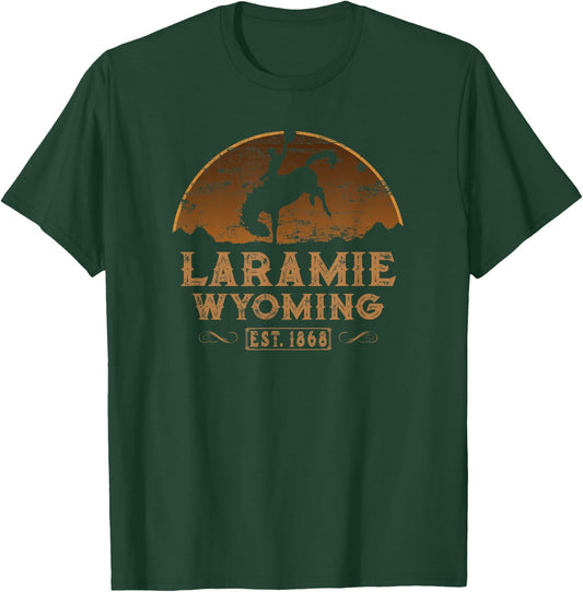 Laramie Wyoming WY Wild West Rodeo Cowboy T-Shirt - T-Shirt | Forest