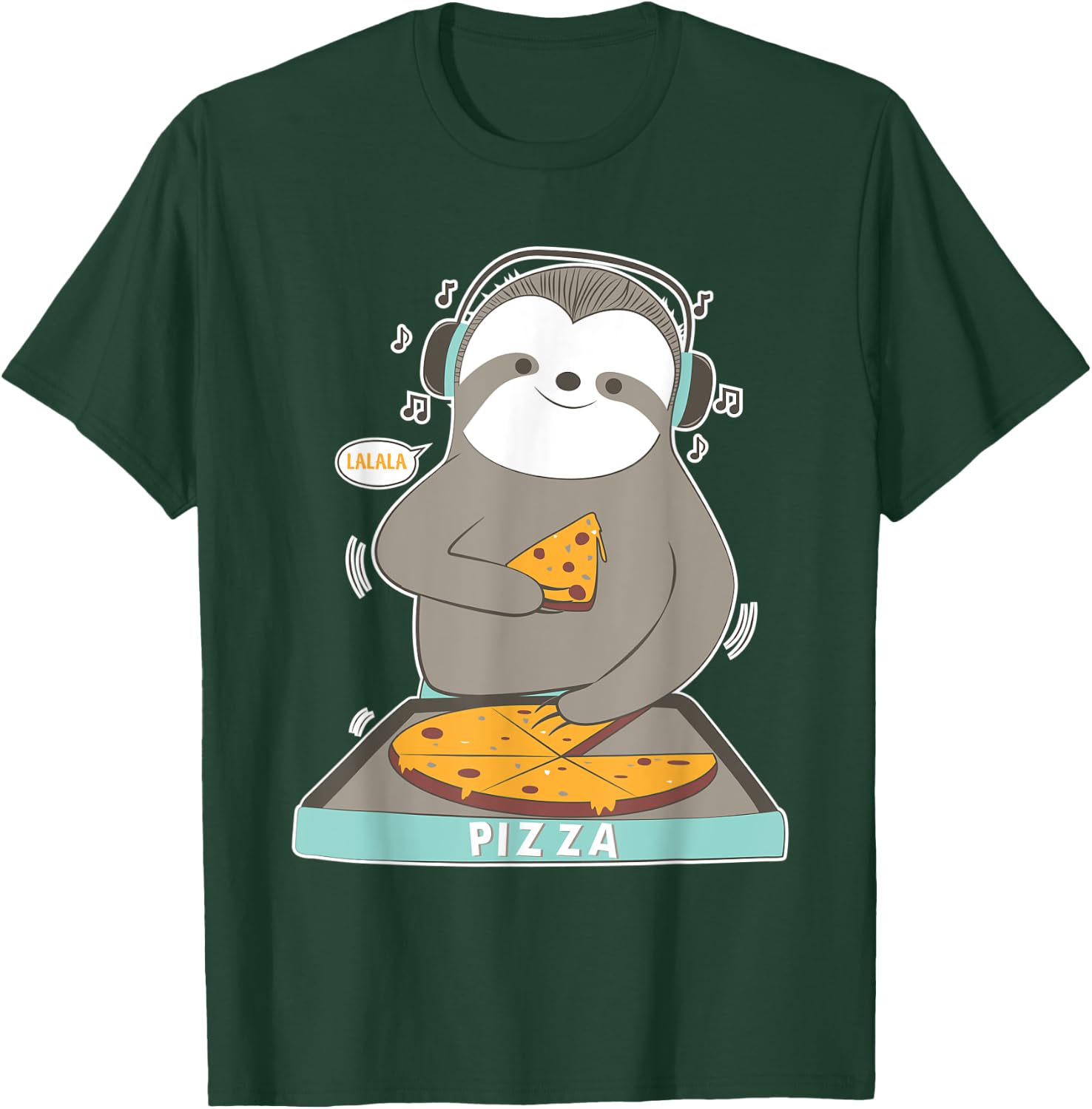 Sloth Pizza Shirt Women Kids Girls Boys T-Shirt - T-Shirt | Forest