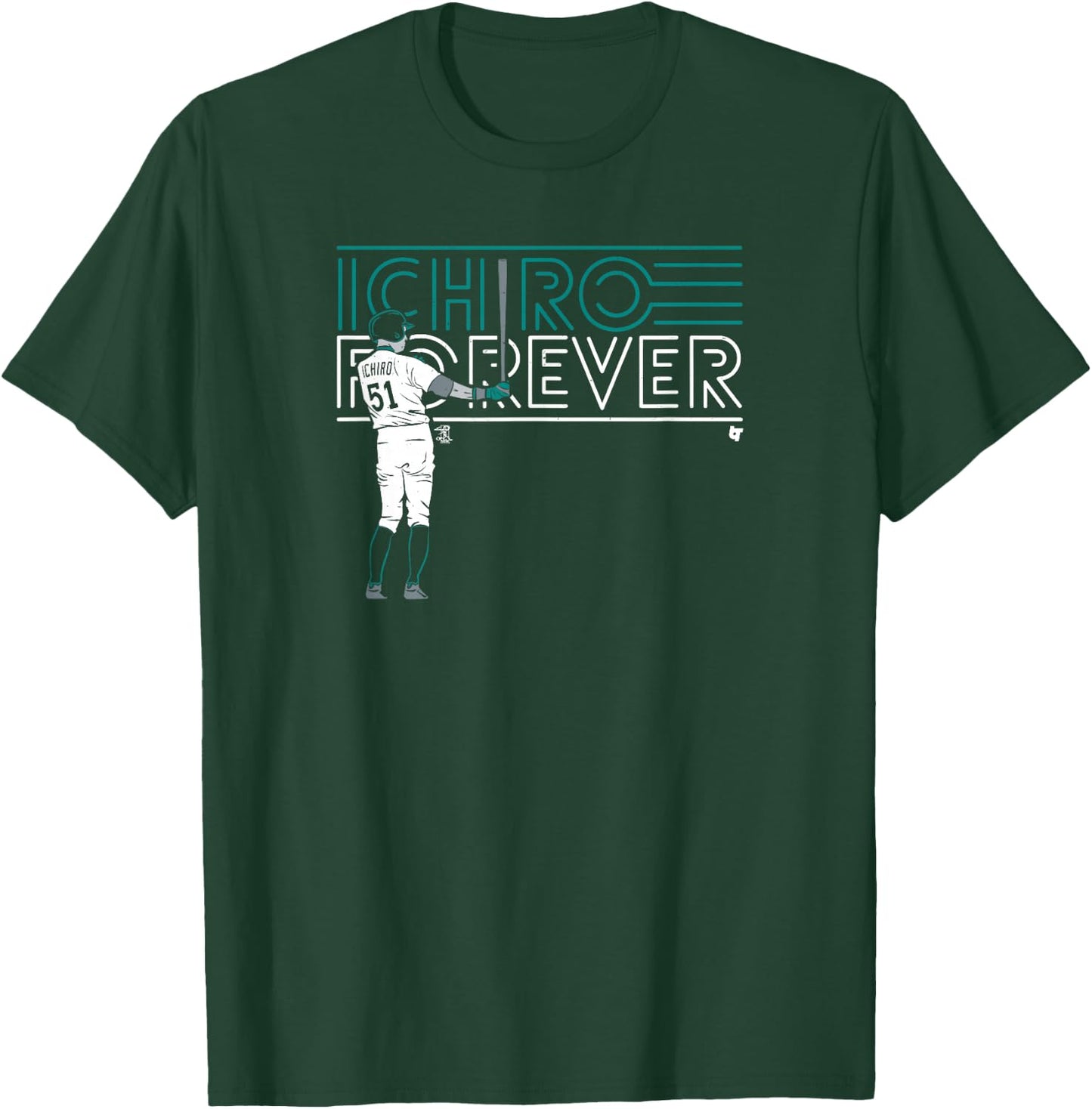 Ichiro Suzuki - Ichiro Forever - Seattle Baseball T-Shirt - T-Shirt | Forest
