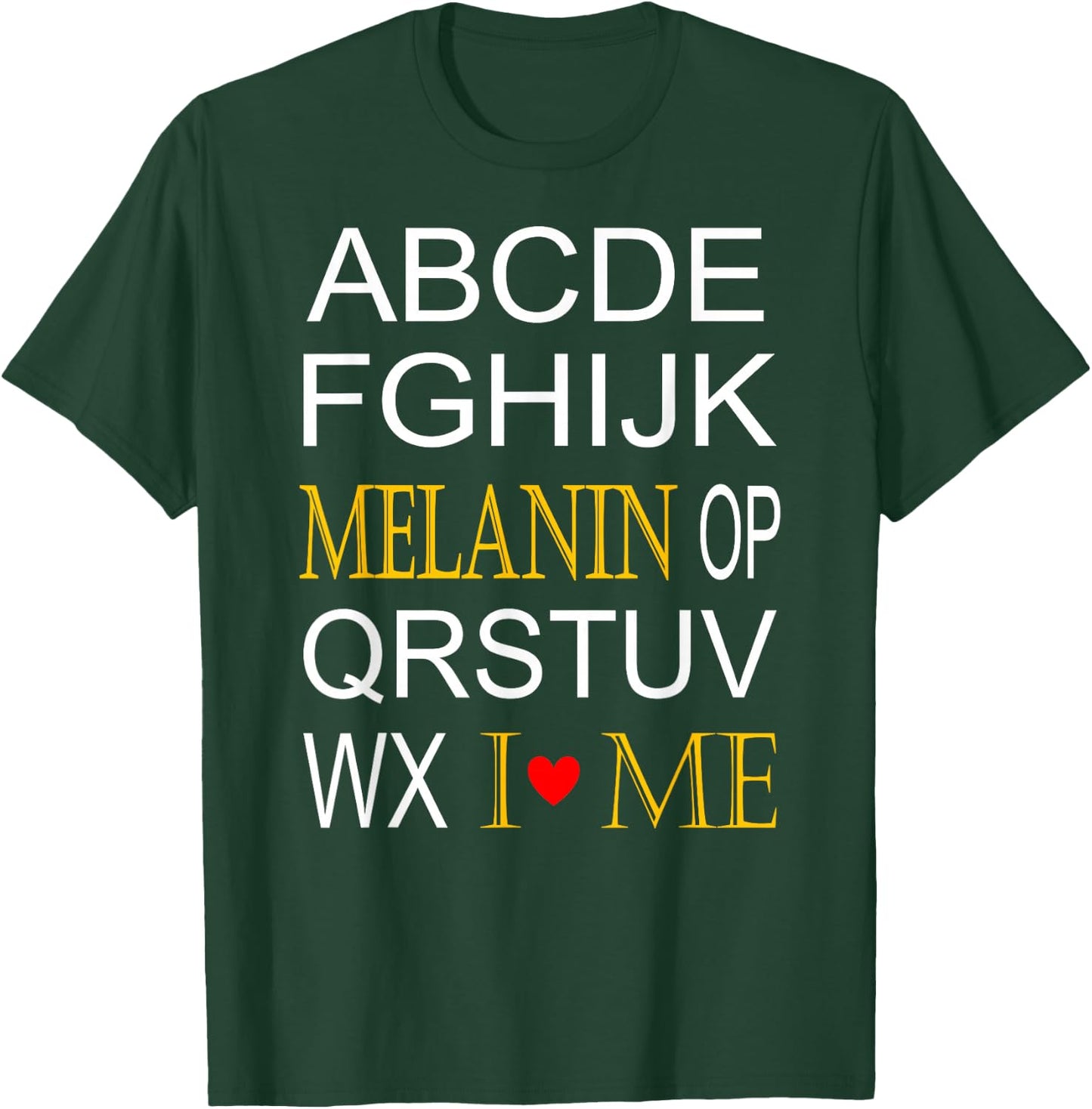 Melanin Abc's Art for African American Children T-Shirt - T-Shirt | Forest