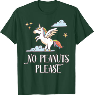 No Peanuts Please - Unicorn Theme for Peanut Allergy T-Shirt - T-Shirt | Forest