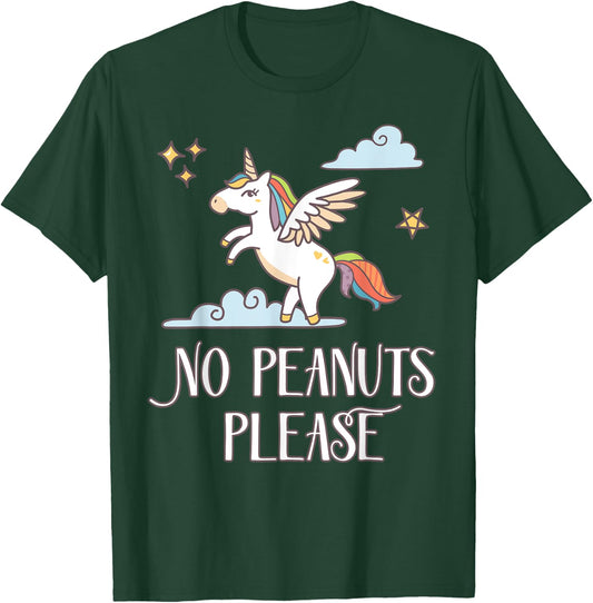 No Peanuts Please - Unicorn Theme for Peanut Allergy T-Shirt - T-Shirt | Forest