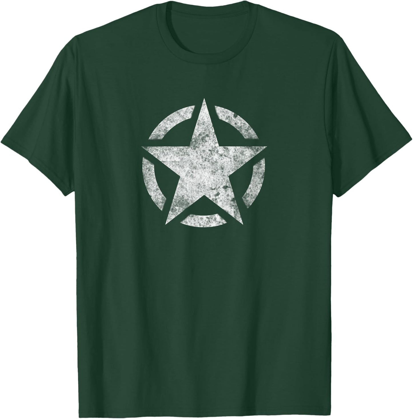Military Star with Broken Circle for Veterans and Heros T-Shirt - T-Shirt | Forest