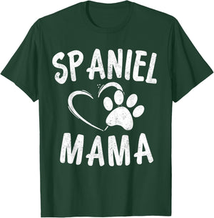 Fun Spaniel Mama Dog Lover English Cocker Spaniels Mom Women Girls Kids T-Shirt - T-Shirt | Forest