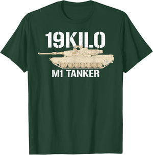 19KILO M1 Tanker Shirt Vintage Army Armor Branch MOS T-Shirt - T-Shirt | Forest